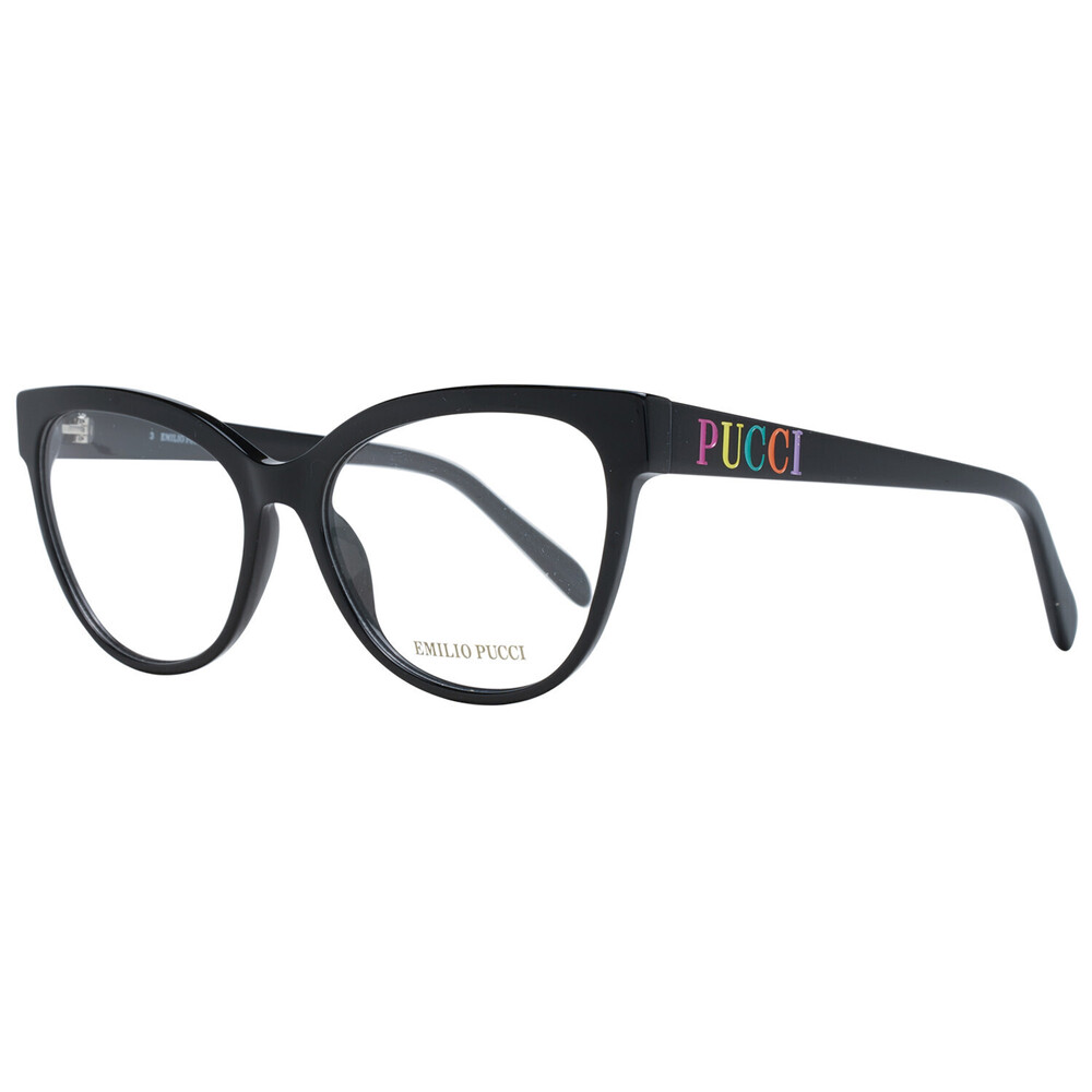 NWT Emilio Pucci EP5182-55001 Black Rectangle 55mm Glasses
